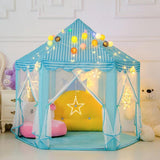 Maxbell Soft Plush Kids Tent Carpet Rug Pad Bedroom Cushion - Hexagonal Blue 2x