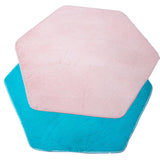 Maxbell Soft Plush Kids Tent Carpet Rug Pad Bedroom Cushion - Hexagonal Blue 2x