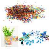 Maxbell 20000 Pieces Crystal Soil Aqua Gel Balls for Water War Game 7mm-8mm Blue