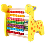 Maxbell Maxbell 3 in 1 Kids Wooden Fawn Number Blocks Abacus Developmental Toys Beads Maze