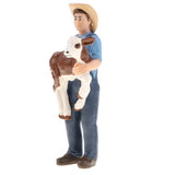 Maxbell 2Pcs Simulation People Model Figure Farmer Peasant Toy - Farmer with Animal