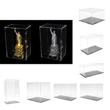 Maxbell 4PCS Clear Acrylic Display Box Case Model Figure Display Dustproof 20x12x9cm