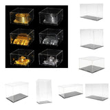 Maxbell 2pcs Clear Acrylic Display Box Case Model Figure Display Dustproof 20x12x9cm