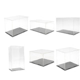 Maxbell 4PCS Clear Acrylic Display Box Case Model Figure Display Dustproof 20x12x9cm