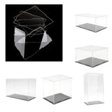 Maxbell 4PCS Clear Acrylic Display Box Case Model Figure Display Dustproof 20x12x9cm