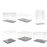 Maxbell 4PCS Clear Acrylic Display Box Case Model Figure Display Dustproof 20x12x9cm