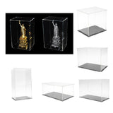 Maxbell 4PCS Clear Acrylic Display Box Case Model Figure Display Dustproof 20x12x9cm