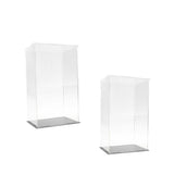 Maxbell 2pcs Clear Acrylic Display Box Case Model Figure Display Dustproof for Model