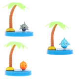 Maxbell Maxbell Solar Powered Dancing Ornament  Fish with Coconut Palm Flip Flap Toy Grey