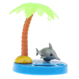 Maxbell Maxbell Solar Powered Dancing Ornament  Fish with Coconut Palm Flip Flap Toy Grey