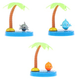 Maxbell Maxbell Solar Powered Dancing Ornament  Fish with Coconut Palm Flip Flap Toy Grey