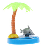 Maxbell Maxbell Solar Powered Dancing Ornament  Fish with Coconut Palm Flip Flap Toy Grey