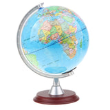 Maxbell Maxbell 360° Rotating 27CM Height Wooden Base ABS Ocean World Map Globe on Stand Table Decoration  Geography & History Teaching Aid