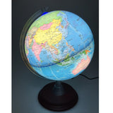 Maxbell Maxbell 360° Rotating 27CM Height Wooden Base ABS Ocean World Map Globe on Stand Table Decoration  Geography & History Teaching Aid