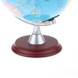 Maxbell Maxbell 360° Rotating 27CM Height Wooden Base ABS Ocean World Map Globe on Stand Table Decoration  Geography & History Teaching Aid