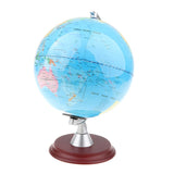 Maxbell Maxbell 360° Rotating 27CM Height Wooden Base ABS Ocean World Map Globe on Stand Table Decoration  Geography & History Teaching Aid