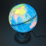 Maxbell Maxbell 20cm Metal Base GeographyEarth Ocean World Map Globe on Swivel Stand with Light Desktop Ornament Educational Toy