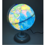 Maxbell Maxbell 20cm Metal Base GeographyEarth Ocean World Map Globe on Swivel Stand with Light Desktop Ornament Educational Toy