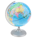 Maxbell Maxbell 20cm Metal Base Geographical World Globe Map Educational Learning Toy - C