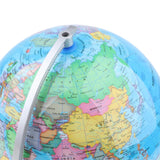 Maxbell Maxbell 20cm Metal Base Geographical World Globe Map Educational Learning Toy - C