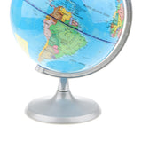 Maxbell Maxbell 20cm Metal Base Geographical World Globe Map Educational Learning Toy - C