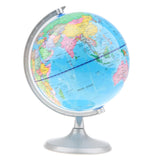 Maxbell Maxbell 20cm Metal Base Geographical World Globe Map Educational Learning Toy - C