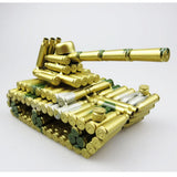 Maxbell Metal  Shell Artillery + Tank Model Metalwork Home Decor Collectibles