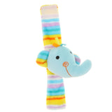 Maxbell Maxbell Baby Plush Wrist Rattles Animal Hand Bell Infant Sensory Crib Toys Elephant