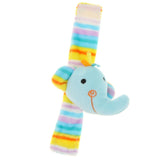 Maxbell Maxbell Baby Plush Wrist Rattles Animal Hand Bell Infant Sensory Crib Toys Elephant