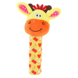 Maxbell Maxbell Cute Stuffed Animal Baby Soft Plush Hand Rattle Squeaker Stick Toy Giraffe