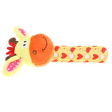 Maxbell Maxbell Cute Stuffed Animal Baby Soft Plush Hand Rattle Squeaker Stick Toy Giraffe