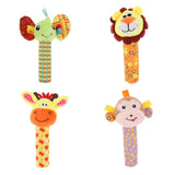 Maxbell Maxbell Cute Stuffed Animal Baby Soft Plush Hand Rattle Squeaker Stick Toy Giraffe