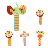 Maxbell Maxbell Cute Stuffed Animal Baby Soft Plush Hand Rattle Squeaker Stick Toy Giraffe