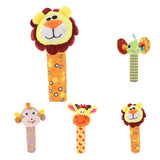 Maxbell Maxbell Cute Stuffed Animal Baby Soft Plush Hand Rattle Squeaker Stick Toy Giraffe