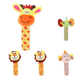 Maxbell Maxbell Cute Stuffed Animal Baby Soft Plush Hand Rattle Squeaker Stick Toy Giraffe