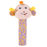 Maxbell Maxbell Cute Stuffed Animal Baby Soft Plush Hand Rattle Squeaker Stick Toy Monkey