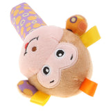 Maxbell Maxbell Cute Stuffed Animal Baby Soft Plush Hand Rattle Squeaker Stick Toy Monkey