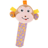 Maxbell Maxbell Cute Stuffed Animal Baby Soft Plush Hand Rattle Squeaker Stick Toy Monkey