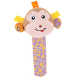 Maxbell Maxbell Cute Stuffed Animal Baby Soft Plush Hand Rattle Squeaker Stick Toy Monkey