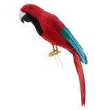 Maxbell Maxbell Simulation Artificial Feathered Parrot Bird Animal Model Toy Home Decor F