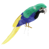 Maxbell Maxbell Simulation Artificial Feathered Parrot Bird Animal Model Toy Home Decor L