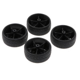 Maxbell 8pcs 1: 10 Drift Car Racing Car 5 Spoke Black Wheel Rims & Rubber Tires 48mm
