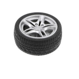 Maxbell 8pcs 1: 10 Drift Car Racing Car 5 Spoke Black Wheel Rims & Rubber Tires 48mm