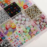 Maxbell 1650pcs Colorful Acrylic Letters Numbers Beads for Jewelry Making Kids Craft