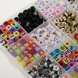 Maxbell 1650pcs Colorful Acrylic Letters Numbers Beads for Jewelry Making Kids Craft