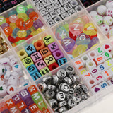 Maxbell 1650pcs Colorful Acrylic Letters Numbers Beads for Jewelry Making Kids Craft