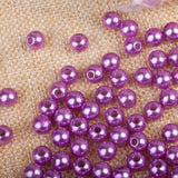 Maxbell Maxbell 1000pcs Mixed Color 4mm Tiny Satin Luster Glass Pearl Round Beads Kids Craft