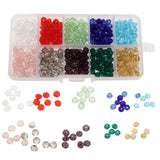 Maxbell Maxbell 500pcs Mixed Colors 6mm Crystal Glass Rondelle Faceted Loose Spacer Beads