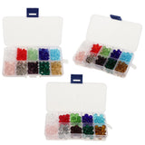 Maxbell Maxbell 500pcs Mixed Colors 6mm Crystal Glass Rondelle Faceted Loose Spacer Beads
