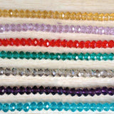 Maxbell Maxbell 500pcs Mixed Colors 6mm Crystal Glass Rondelle Faceted Loose Spacer Beads